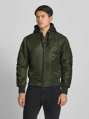 bomberka z kapturem i kieszeniami zapinanymi na zamek błyskawiczny Superdry