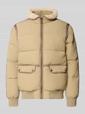 Bomberka z kołnierzem z teddy TEDDY PUFFER JACKET Scotch & Soda Limonkowy