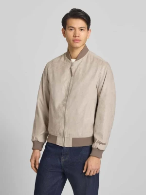 bomberka z materiału skóropodobnego ze stójką jack & jones