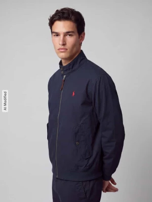 Bomberka z wyhaftowanym logo Polo Ralph Lauren Niebieski