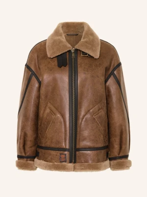 Bombers Original Kurtka Skórzana braun