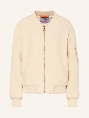 Bombers Original Kurtka Z Futerkiem Typu Teddy weiss KREMOWY