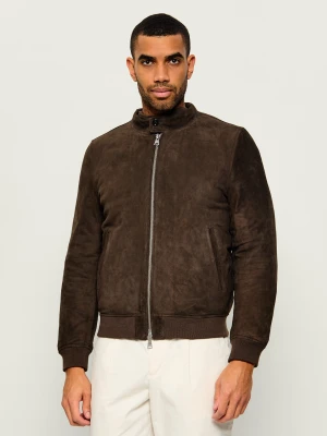 BOMBOOGIE Kurtka bomber | Regular Fit | zamsz brązowy