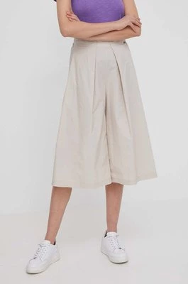 Bomboogie spodnie damskie kolor beżowy fason culottes high waist PW8491TCPA4 PW8491TCPA4