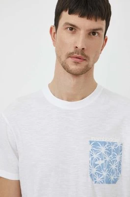 Bomboogie t-shirt bawełniany męski kolor biały z aplikacją TM8419TJSG4
