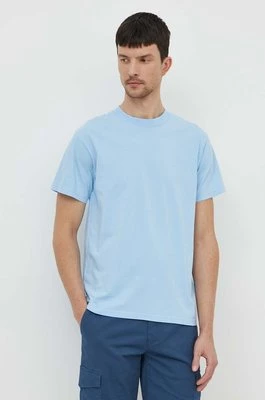 Bomboogie t-shirt bawełniany męski kolor niebieski gładki TM8515TJIN4