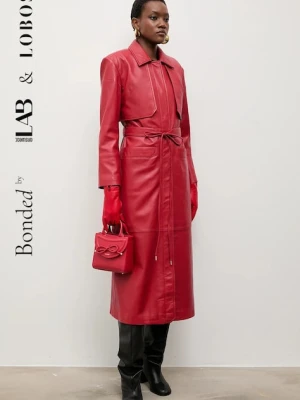 Bonded by Answear.LAB & LOBOS płaszcz skórzany