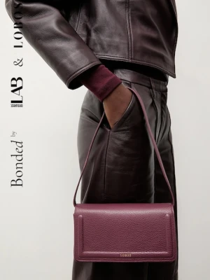 Bonded by Answear.LAB & LOBOS torebka skórzana kolor bordowy
