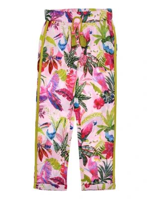 Bondi Spodnie "Jungleallover" w kolorze jasnoróżowym ze wzorem rozmiar: 164
