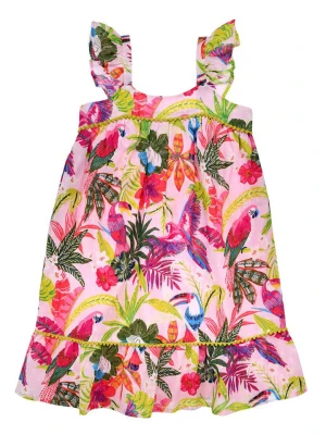 Bondi Sukienka "Jungleallover" w kolorze jasnoróżowym ze wzorem rozmiar: 140