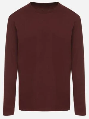 Bordowa Bawełniana Bluzka Longsleeve Fenelle glo-story