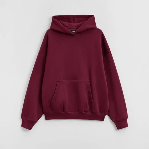 Bordowa bluza basic z kapturem House