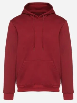 Bordowa Bluza z Kapturem i Kangurkową Kieszenią Envila swest