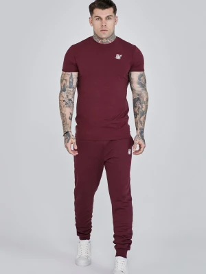 Bordowa koszulka męska Essentials SikSilk
