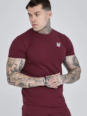 Bordowa koszulka męska Essentials SikSilk