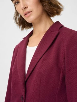 Bordowa marynarka damska z fakturą – New Passion Olsen