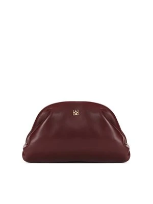 Bordowa wieczorowa torebka pouch bag Kazar