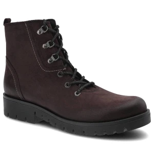 Zdjęcie produktu Bordowe Botki Gamis Damskie Wygodne Buty Jesienne