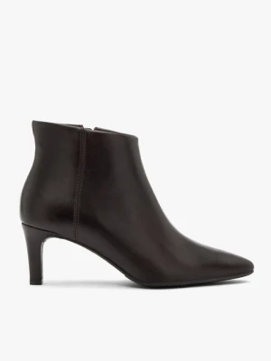 Bordowe botki na szpilce Ryłko