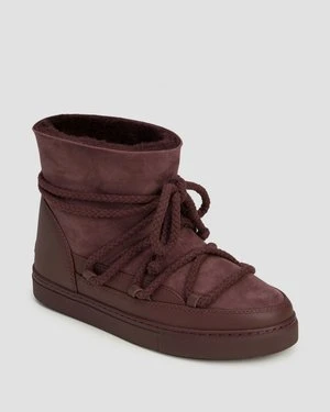 Bordowe Buty Zimowe Damskie Inuikii Classic