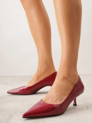 Bordowe Czółenka na Kaczuszce Rhaepheme