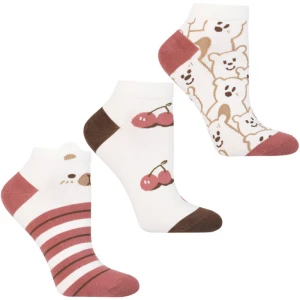 Bordowe Damskie Skarpetki Moraj 3 Pary