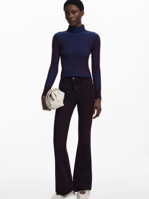 Bordowe dzwony jeansowe Desigual