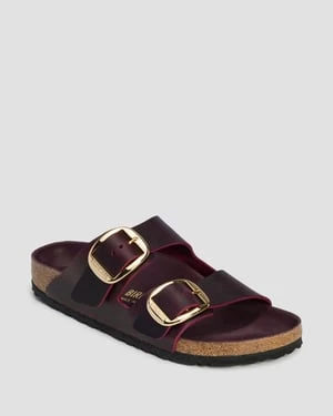 Bordowe Klapki Damskie Birkenstock Arizona Big Buckle Narrow