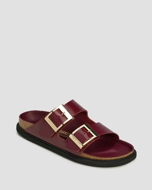 Bordowe Klapki Damskie Birkenstock Arizona Db Lena Hs Narrow