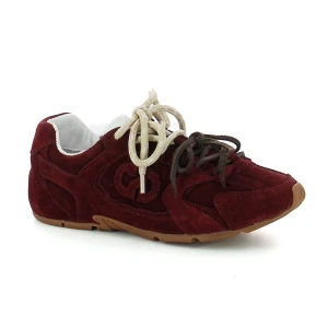 Bordowe sneakersy zamszowe CARINII B10342-688-000-000-000