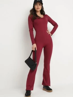 Bordowy Kombinezon z Wycięciami na Plecach i Usztywnianymi Miseczkami Belenori yu & me