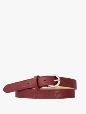 Bordowy pasek skórzany damski Ryłko