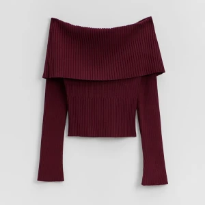 Bordowy sweter off shoulder House