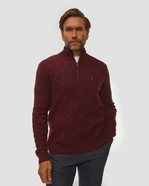 Bordowy Sweter Wełniany Męski Polo Ralph Lauren