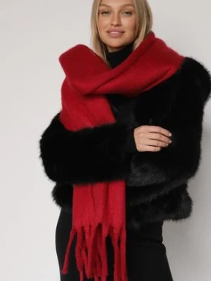 Bordowy Szalik z Frędzlami Owedarria
