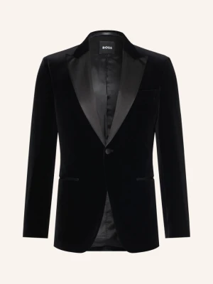 Boss Aksamitna Marynarka Hutson O Kroju Slim Fit schwarz 001 BLACK
