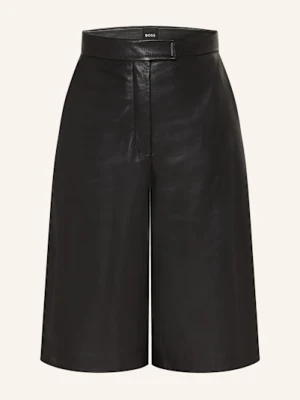 Boss Bermudy Skórzane Sienna schwarz