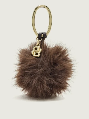 BOSS BLACK Brelok PonPon Charm brązowy
