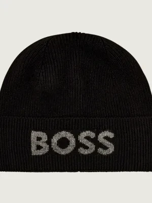 BOSS BLACK Czapka Elios | z dodatkiem wełny