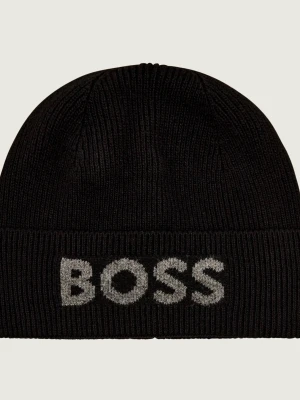 BOSS BLACK Czapka Elios | z dodatkiem wełny