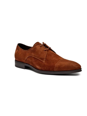 BOSS BLACK Derby Theon | zamsz brązowy