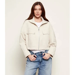 BOSS BLACK Jeansowa kurtka Jamoura-W | Relaxed fit | z dodatkiem lnu