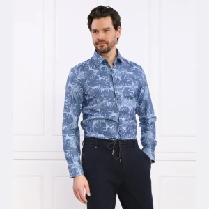 BOSS BLACK Koszula C-HAL-kent-C1-223 | Casual fit | z dodatkiem lnu
