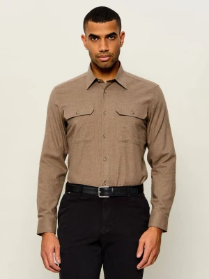 BOSS BLACK Koszula C-Liam-Kb-2P-264 | Regular Fit | z dodatkiem wełny brązowy