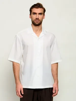 BOSS BLACK Koszula H-CESAR-CAMP-SH_DB| BOSS X BECKHAM | Relaxed fit | z dodatkiem jedwabiu