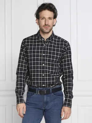 BOSS BLACK Koszula | Regular Fit | z dodatkiem wełny