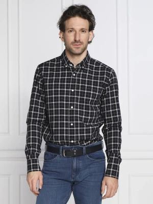 BOSS BLACK Koszula | Regular Fit | z dodatkiem wełny granatowy