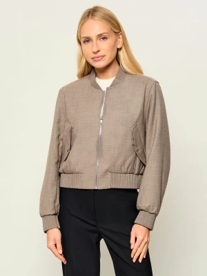 BOSS BLACK Kurtka bomber Jamayati | Relaxed fit | z dodatkiem wełny beżowy