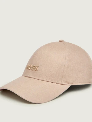 BOSS BLACK Lniana bejsbolówka Zed-LN