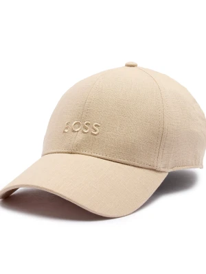 BOSS BLACK Lniana bejsbolówka Zed-LN